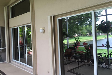 hurricane shutter protection house